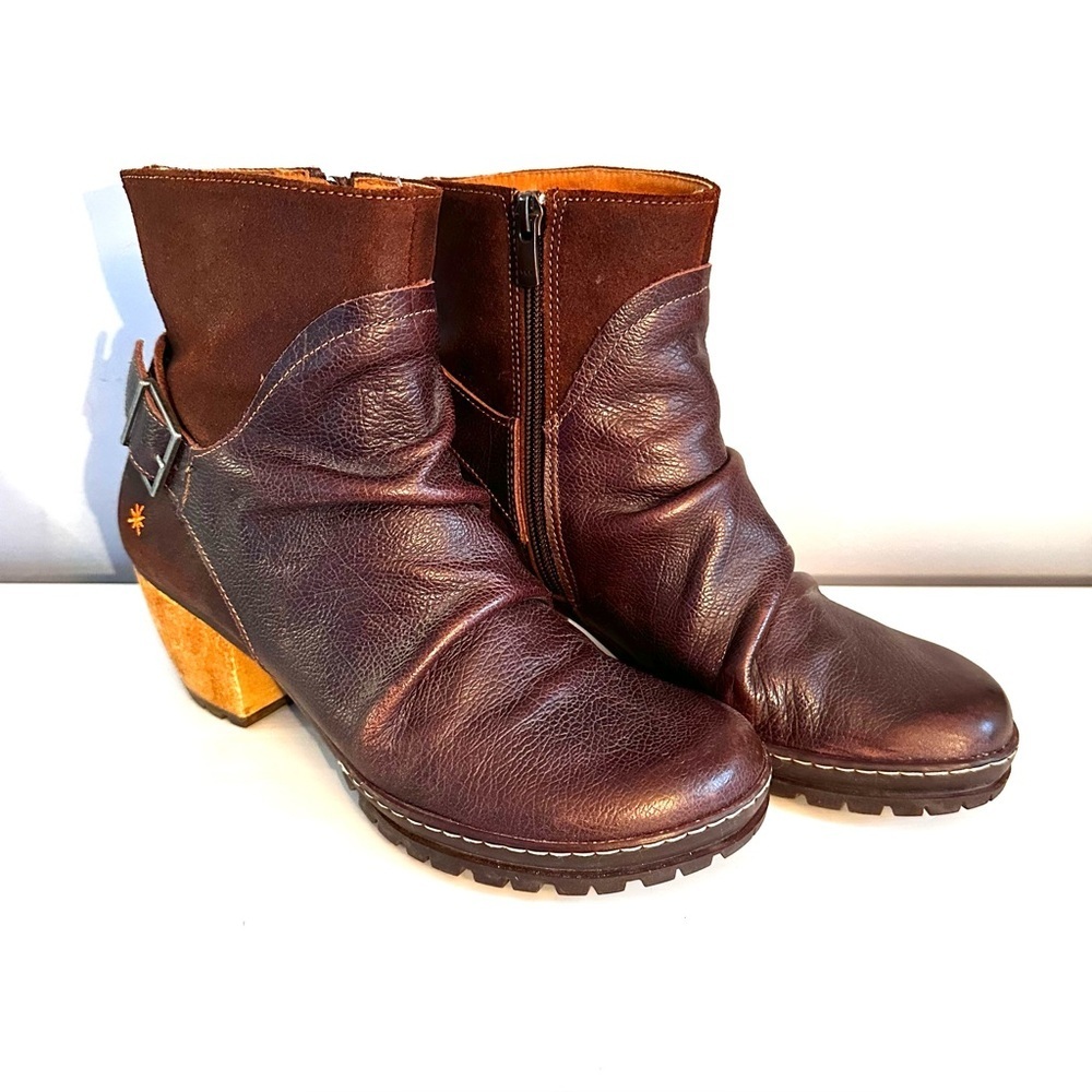 ART Company - Women’s, Size 38 (7.5), Brown Leather Ankle Boots, Western, Spain